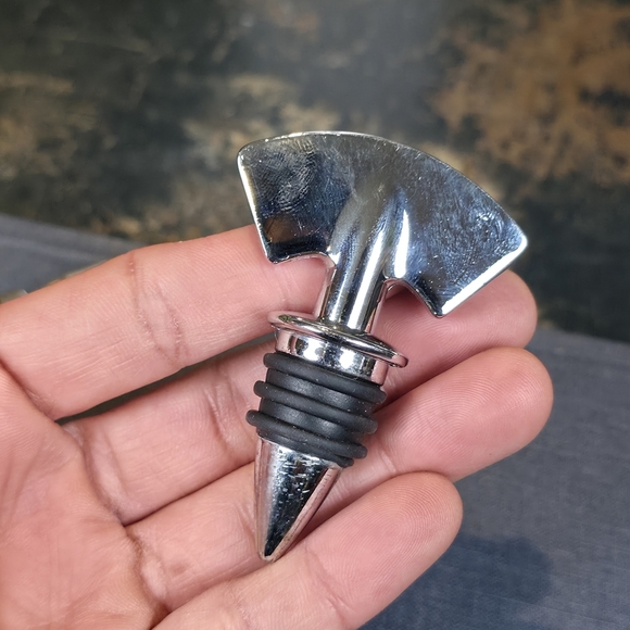 Lot 2 Vintage Bar Stoppers: Chrome T-Handle Italy & Expandable Lever Japan - Picture 6 of 6